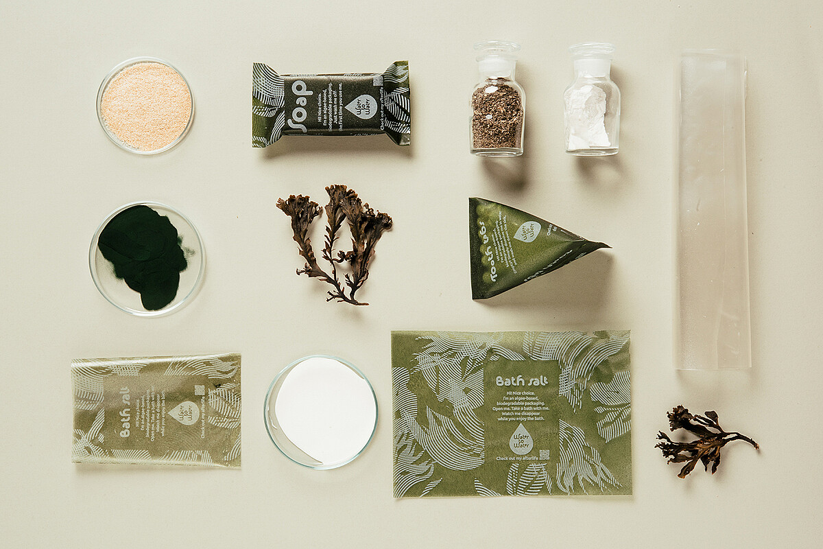 Designed for function and looks, though not to last. Modern packaging made of bio-degradable materials.