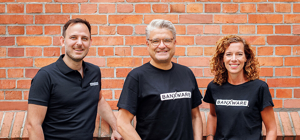 The Banxware founders Fabian Heiß, Jens Röhrborn and Miriam Wohlfarth The Banxware founders Fabian Heiß, Jens Röhrborn and Miriam Wohlfarth