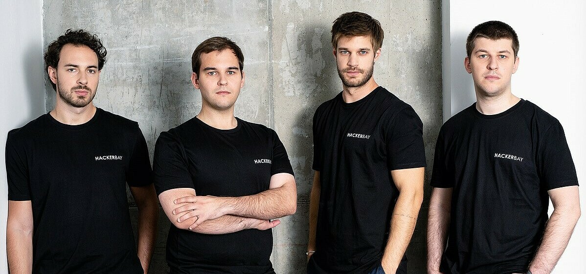 L-R: Marc Seitz CTO, Christian Strobl CEO, Tobias Jost CCO, Michael Strobl COO, © Hackerbay L-R: Marc Seitz CTO, Christian Strobl CEO, Tobias Jost CCO, Michael Strobl COO, © Hackerbay