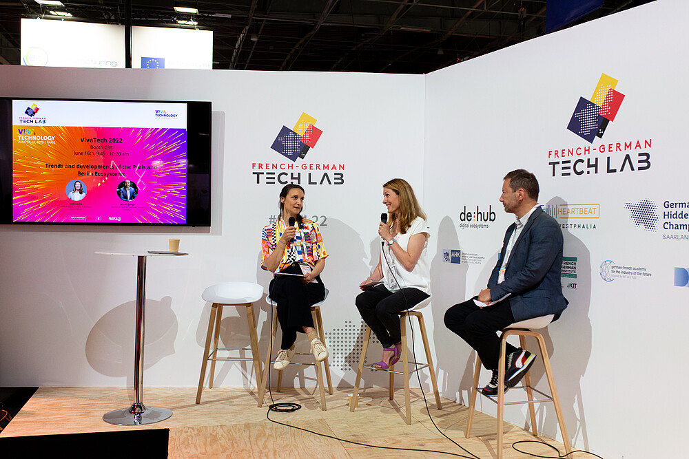 Panel at Berlin booth at VivaTech 2022 in Paris with Paris & Co Panel at Berlin booth at VivaTech 2022 in Paris with Paris & Co
