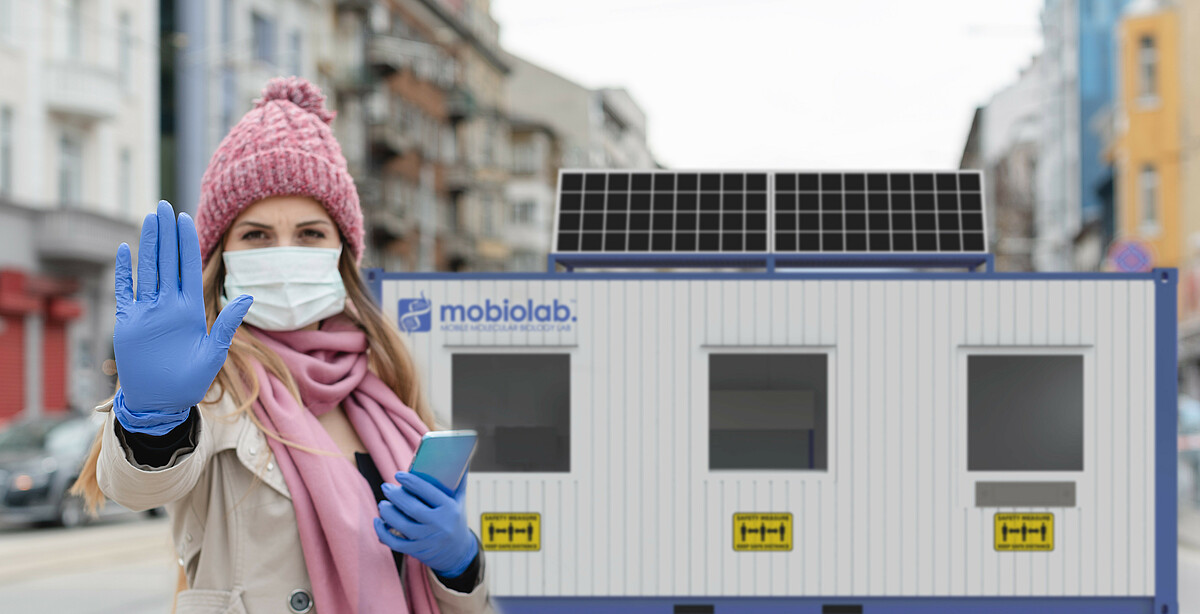 The Mobiolab mobile lab container - © Mobiolab The mobile laboratory in a standard container for testing