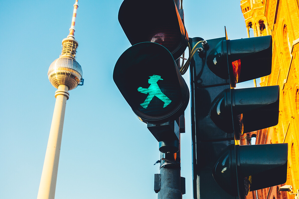 The iconic “Ampelmännchen” tell pedestrians when to stop and go all over Berlin The distinctive traffic lights of Berlin